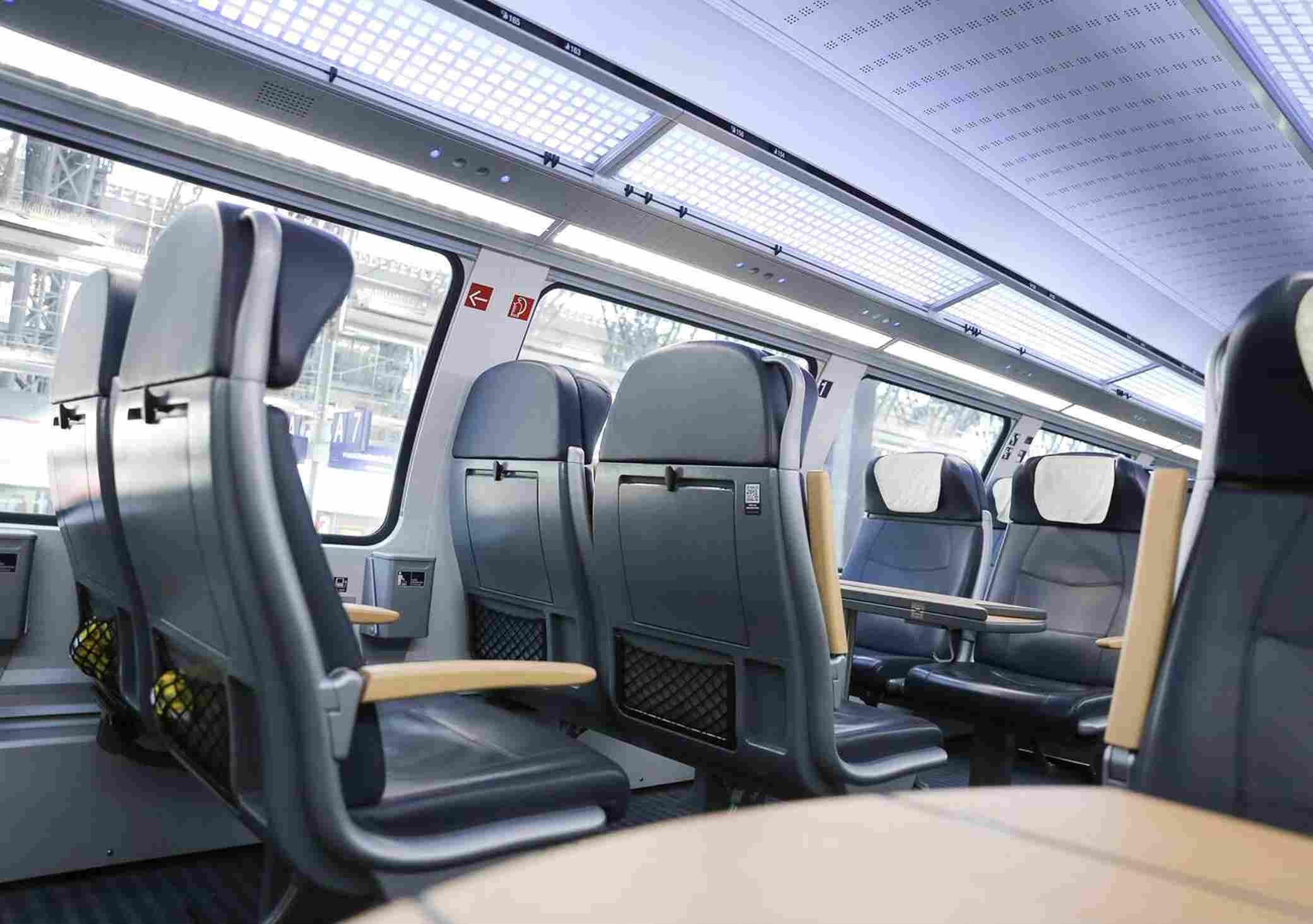 Premium seating with reclining leather chairs – Enjoy extra legroom and first-class comfort throughout the journey