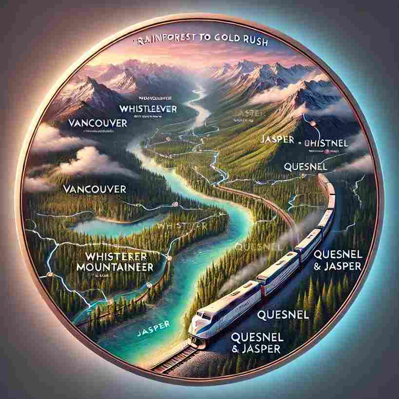 Rainforest to Gold Rush Classic 🚆 Route Vancouver → Whistler → Quesnel → Jasper