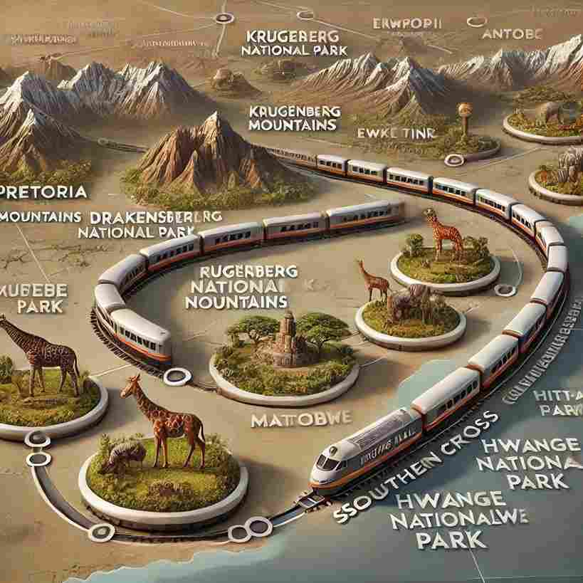 Rovos Rail Southern Cross Map