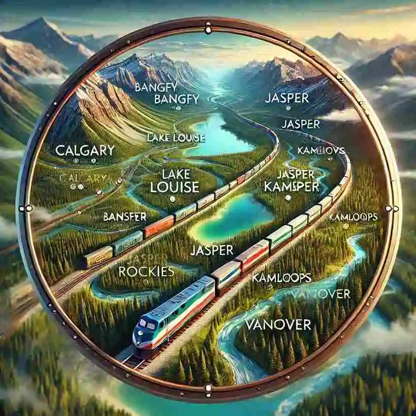 Calgary → Banff → Lake Louise → Jasper → Kamloops → Vancouver