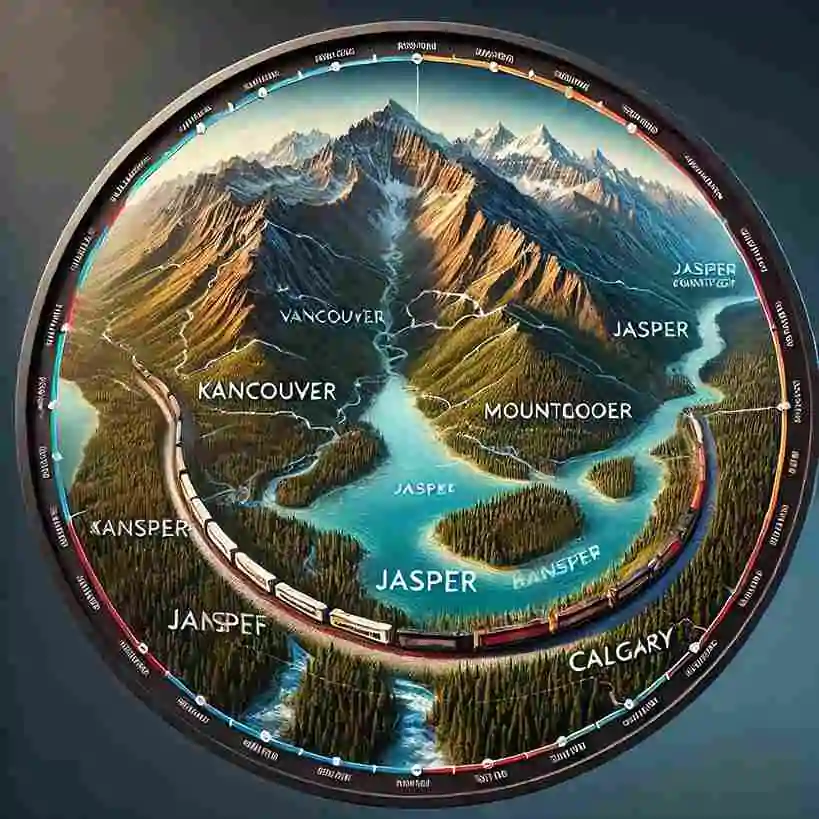 Journey Through the Clouds, Discovery Banff Vancouver → Kamloops → Jasper → Banff → Calgary
