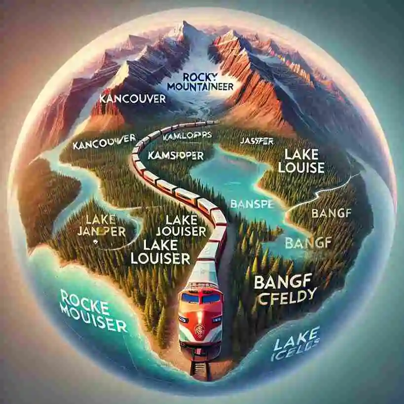Vancouver → Kamloops → Jasper → Lake Louise → Banff → Calgary